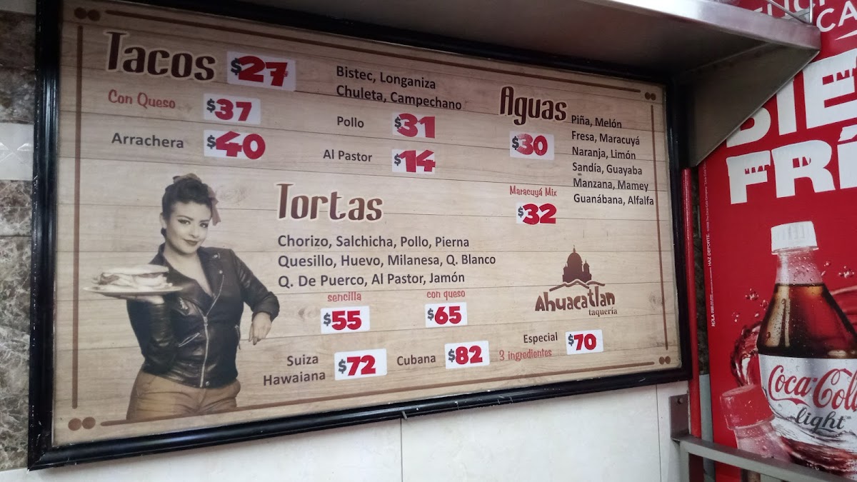 Taquería Ahuacatlán Menu - Image 1